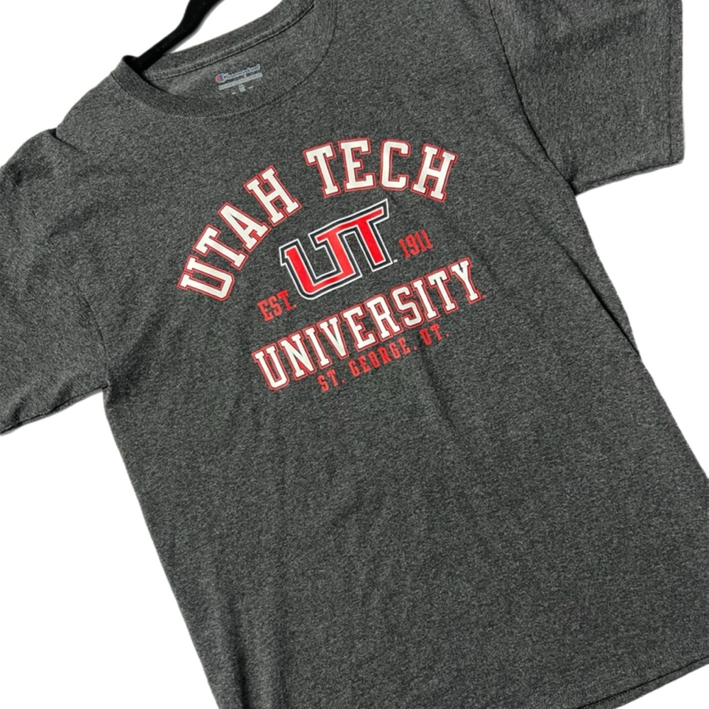 Champion Charcoal Utah Tech University Tee